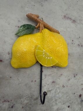 Decorative Yellow Lemon Wall Hook - Home Wall Decor